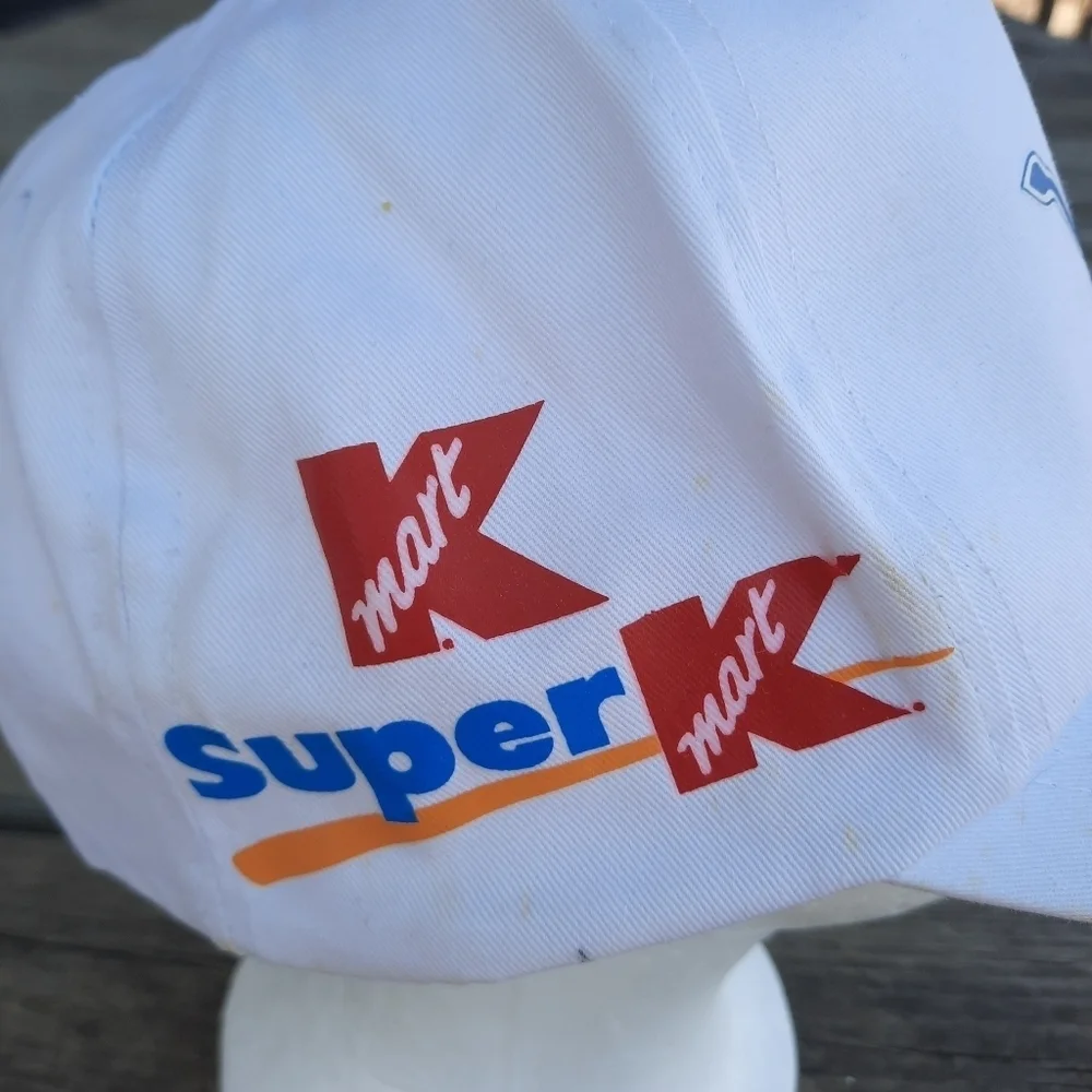 Vintage 90s Detroit Lions Kmart Promo Stadium Game Day White Trucker Hat *FLAWS*
